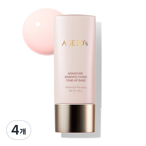 에이지투웨니스 시그니처 에센스 커버 톤업베이스 40ml, 1호(핑크), 4개