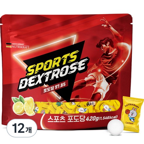 뉴트리크라프트 스포츠 포도당 캔디, 150정, 12개