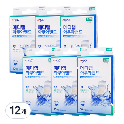 아텍스 메디랩 아쿠아밴드 표준형 10p, 12개