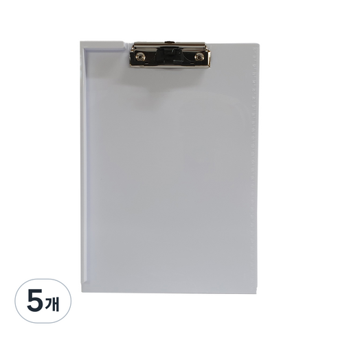 펜홀더 클립보드 A4, 화이트, 5개