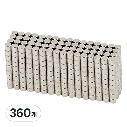 OON 네오디움 강력 미니 코인자석 4 x 4 mm, 실버, 360개