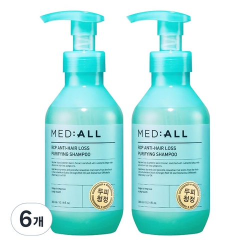 메디올 씨알피 안티 헤어로스 퓨리파잉 샴푸, 300ml, 6개
