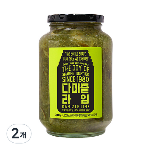 다미즐 라임 과일청, 2000g, 1개입, 2개