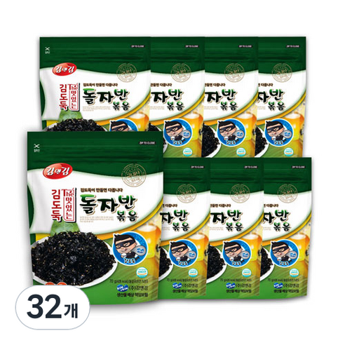 김앤김 김도둑 The맛있는 돌자반 볶음, 32개, 70g