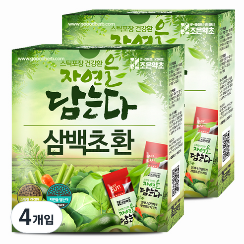 굿허브 조은약초 자연을 담는다 스틱형 삼백초환, 4개입, 90g