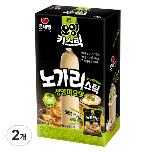 롯데웰푸드 롯데햄 키스틱 노가리스틱 청양마요맛 10p, 500g, 1개