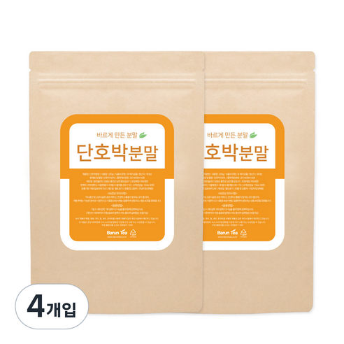 바른티 단호박 분말, 200g, 4개입