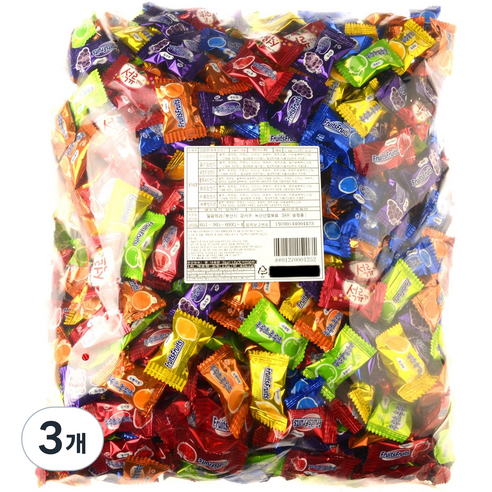 일광제과 뉴 후루츠 캔디 7가지맛, 3kg, 3개