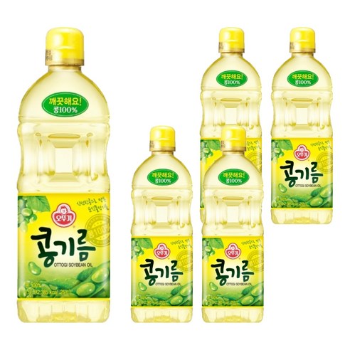 오뚜기 콩기름, 1.5L, 5개