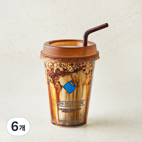 미루꾸 플랫너티 라떼, 6개, 250ml