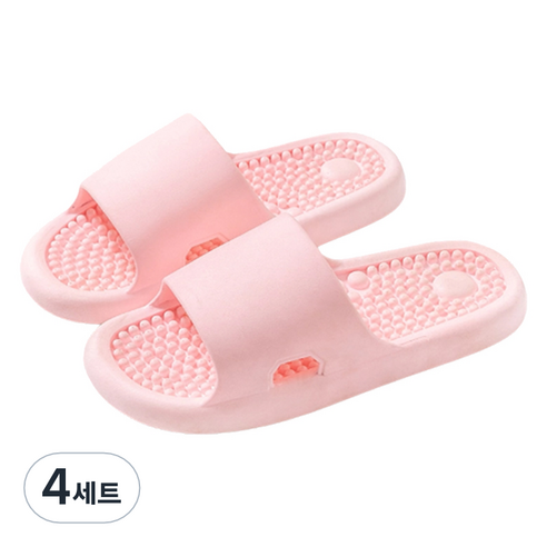 언헤브 뉴 컬러 지압 슬리퍼 240, 01 핑크, 4세트