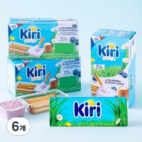 끼리 딥앤크런치 블루베리 크림치즈맛, 35g, 3개입, 6개