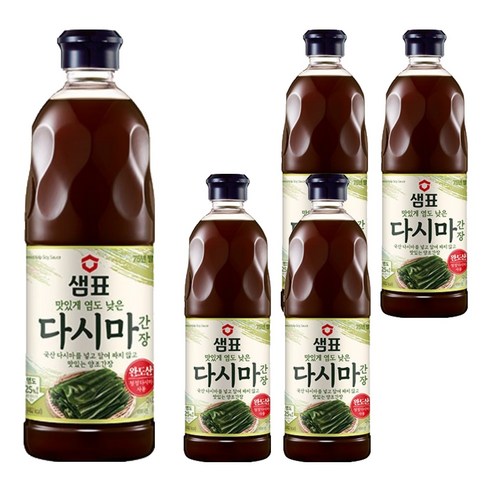 샘표 다시마 간장, 860ml, 5개