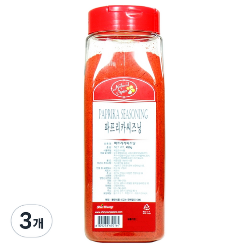 내츄럴스파이스 파프리카 씨즈닝, 450g, 3개