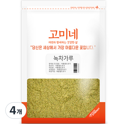 고미네 녹차가루, 300g, 4개