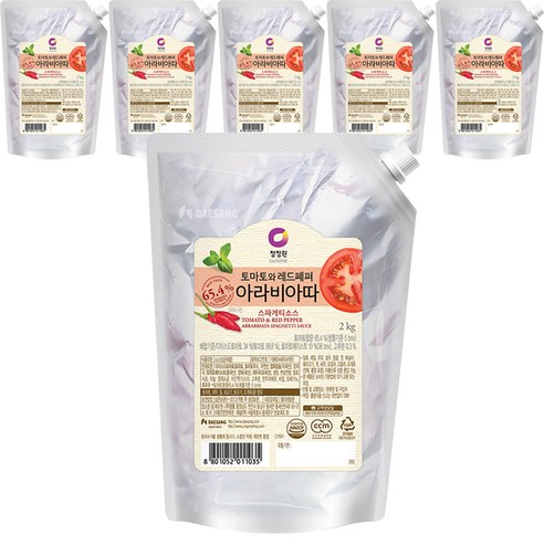 청정원 아라비아따 스파게티소스, 2kg, 6개