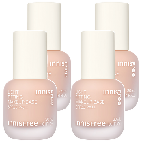 이니스프리 라이트 피팅 메이크업 베이스 30ml, 03 피치, 4개