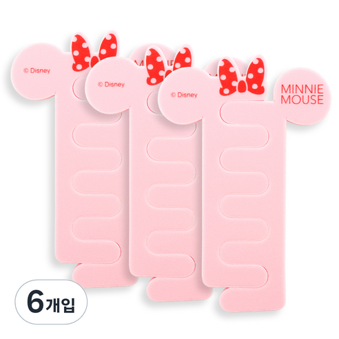 디즈니 미니마우스 페디큐어용 토우 세퍼레이터 2p, 혼합 색상, 6개입