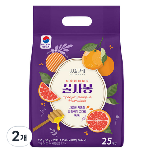 쌍계명차 톡톡 꿀자몽차, 25개입, 2개, 30g