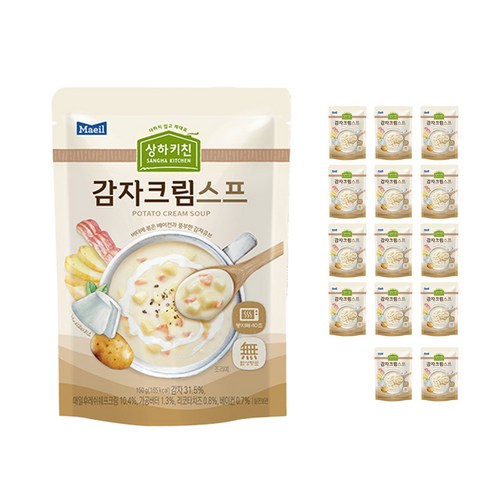 매일유업 상하키친 감자크림스프, 150g, 15개