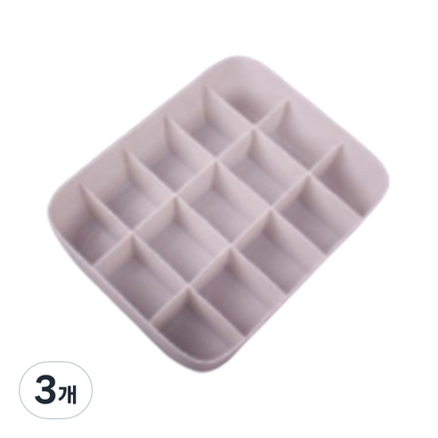 로이윙 다용도 서랍 속옷 양말 수납 정리함 15칸, 그레이, 3개