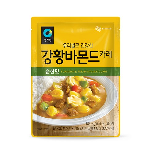 청정원 우리쌀 강황바몬드 카레 순한맛, 100g, 1개