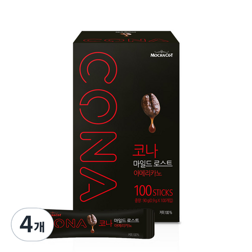 CONA 마일드로스트 원두커피믹스, 0.9g, 100개입, 4개
