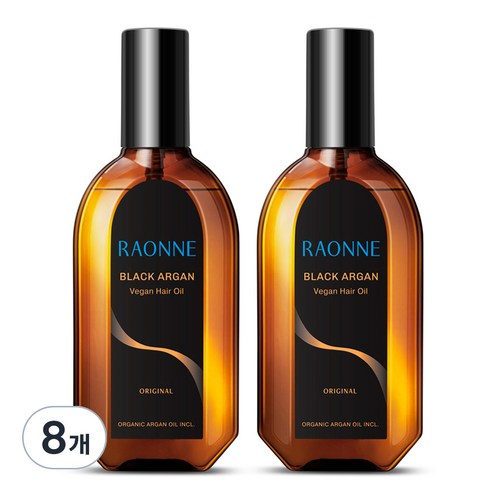 [비건뷰티] 라온느 블랙 아르간 헤어오일, 100ml, 8개