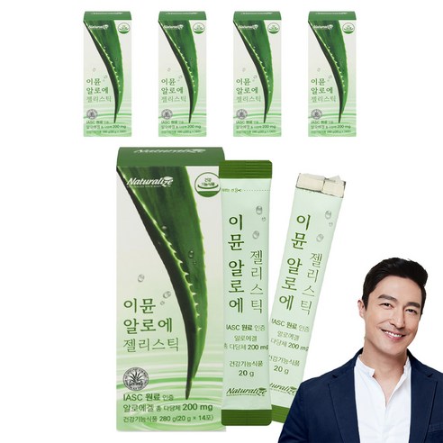 네추럴라이즈 이뮨 알로에 젤리스틱 14p, 280g, 5개