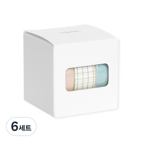 왈가닥스 아르떼 마스킹 테이프 플랜 15mm x 10m 3종 세트, Cotton candy, 6세트