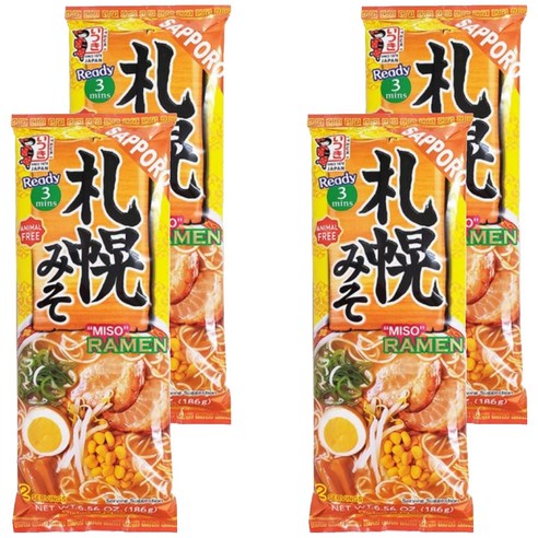 이쯔키 삿포로풍 미소 라멘 2인분 186g, 4개
