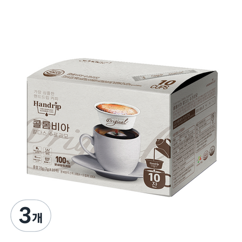 핸드립 콜롬비아 수프리모, 7g, 10개입, 3개