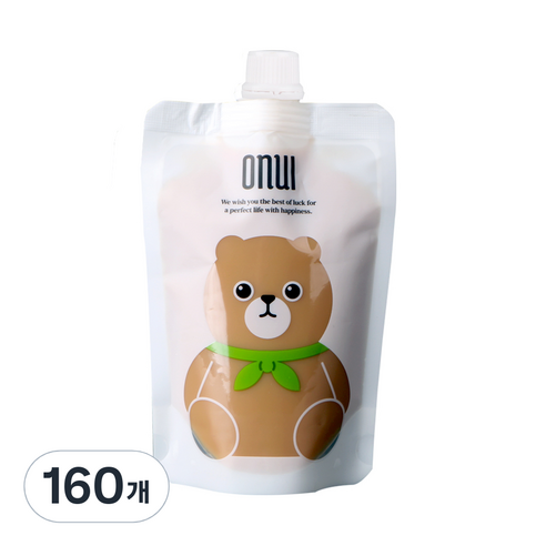 오누이상회 스파우트 띵파우치 곰돌이 15mm 9 x 15 cm 150ml, 소, 1개입, 160개