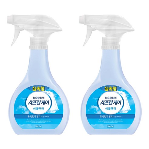 샤프란 케어 섬유탈취제 상쾌한향 본품, 900ml, 2개