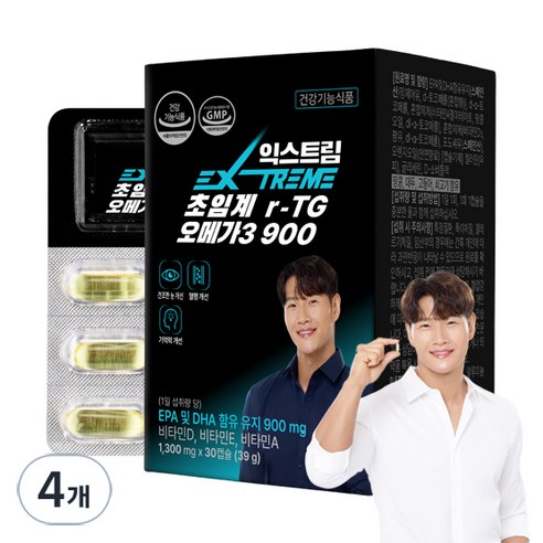 익스트림 초임계 r-TG 오메가3 900 39g, 4개, 30정