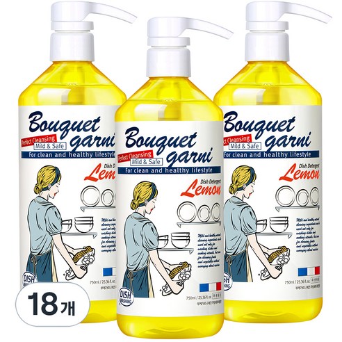 부케가르니 에코 주방세제 레몬향, 750ml, 18개