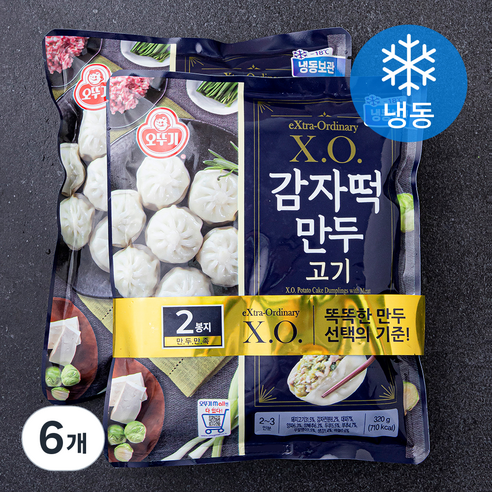 오뚜기 XO 감자떡만두 고기 (냉동), 320g, 6개