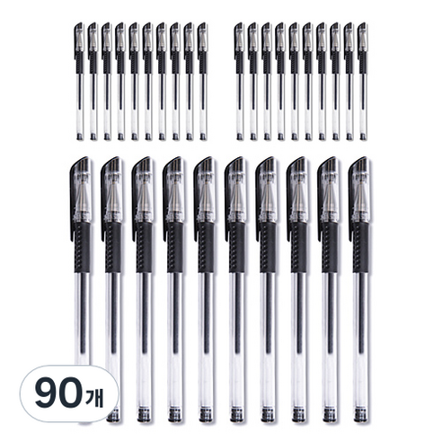 OON MiWi 젤잉크펜 0.5mm, 블랙, 90개