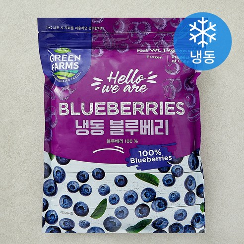 그린팜 칠레산 블루베리 (냉동), 1개, 1kg