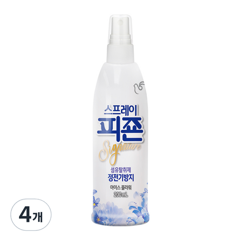 섬유탈취제 스프레이피죤 시그니처, 200ml, 4개, 아이스플라워향