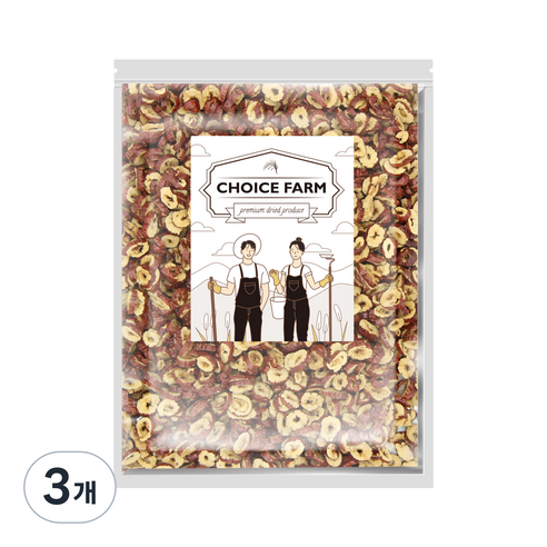 초이스팜 건대추칩, 500g, 3개