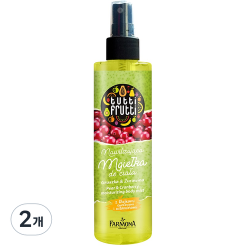 파모나 페어&크랜베리 바디 미스트, 200ml, 2개