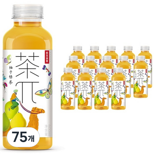 농부산천 차파이 유자 녹차, 500ml, 75개