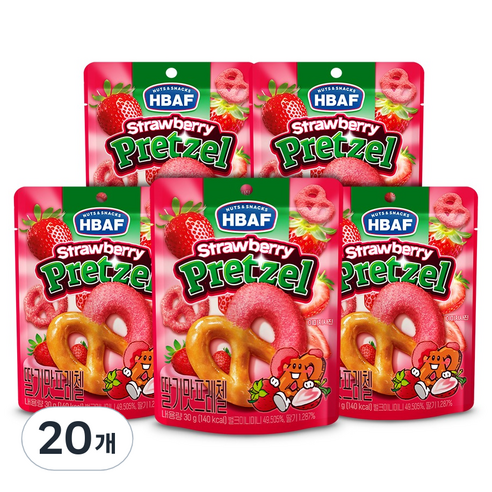 바프 딸기맛 프레첼, 20개, 30g
