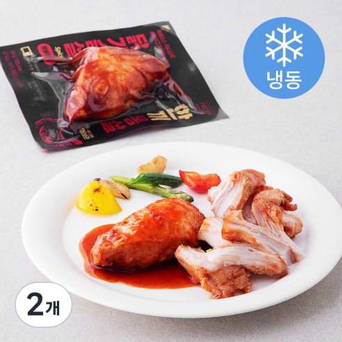 한끼통살 닭가슴살 핵불닭맛 (냉동), 100g, 2개