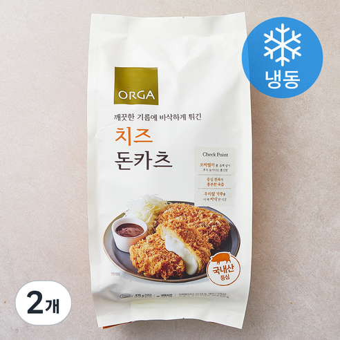 올가홀푸드 치즈 돈카츠 (냉동), 420g, 2개