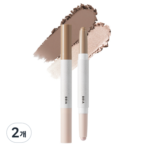 삐아 라스트 윤곽 스틱 2.4g, 01웜 디테일, 2개