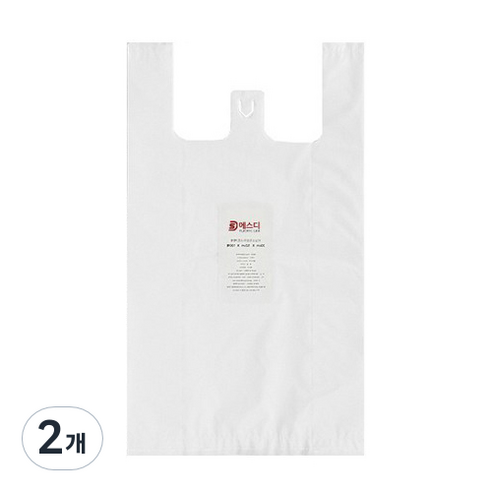 에스디 A급마트용봉투 백색 6호, 15L, 2개