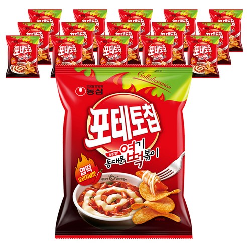 포테토칩 엽떡오리지널맛, 50g, 16개