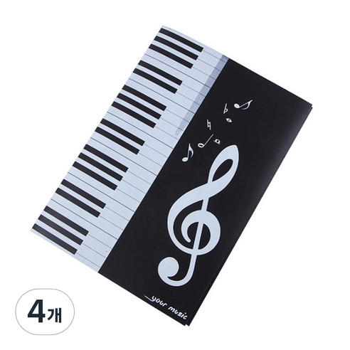 A4 4면 악보화일, 혼합색상, 4개